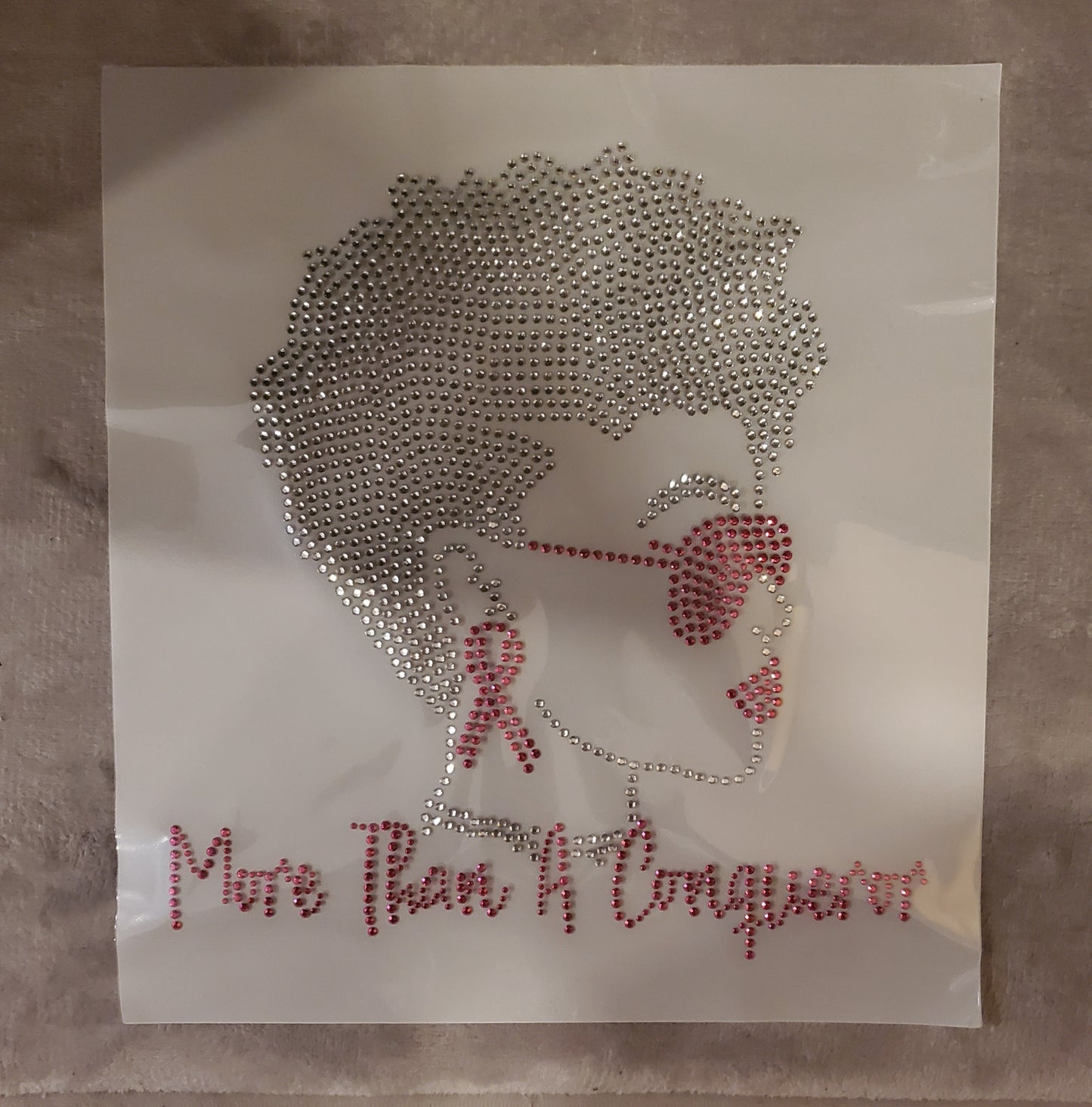 More Than a Conqueror Rhinestone Transfer